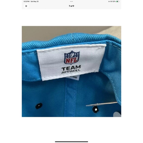 Carolina Panthers NFL Team Apparel Ball Cap with Logo One Size Fits Most NEW - Picture 7 of 9